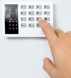 Burglar alarm keypad